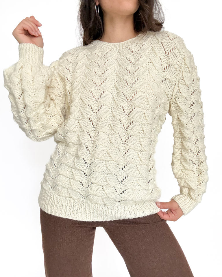 Vintage cable knit pullover view 171