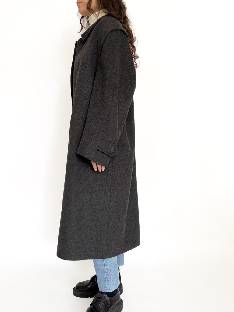Vintage grey wool coat view 48
