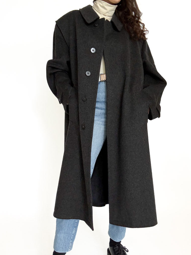 Vintage grey wool coat view 51