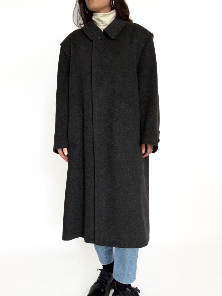 Vintage grey wool coat view 54