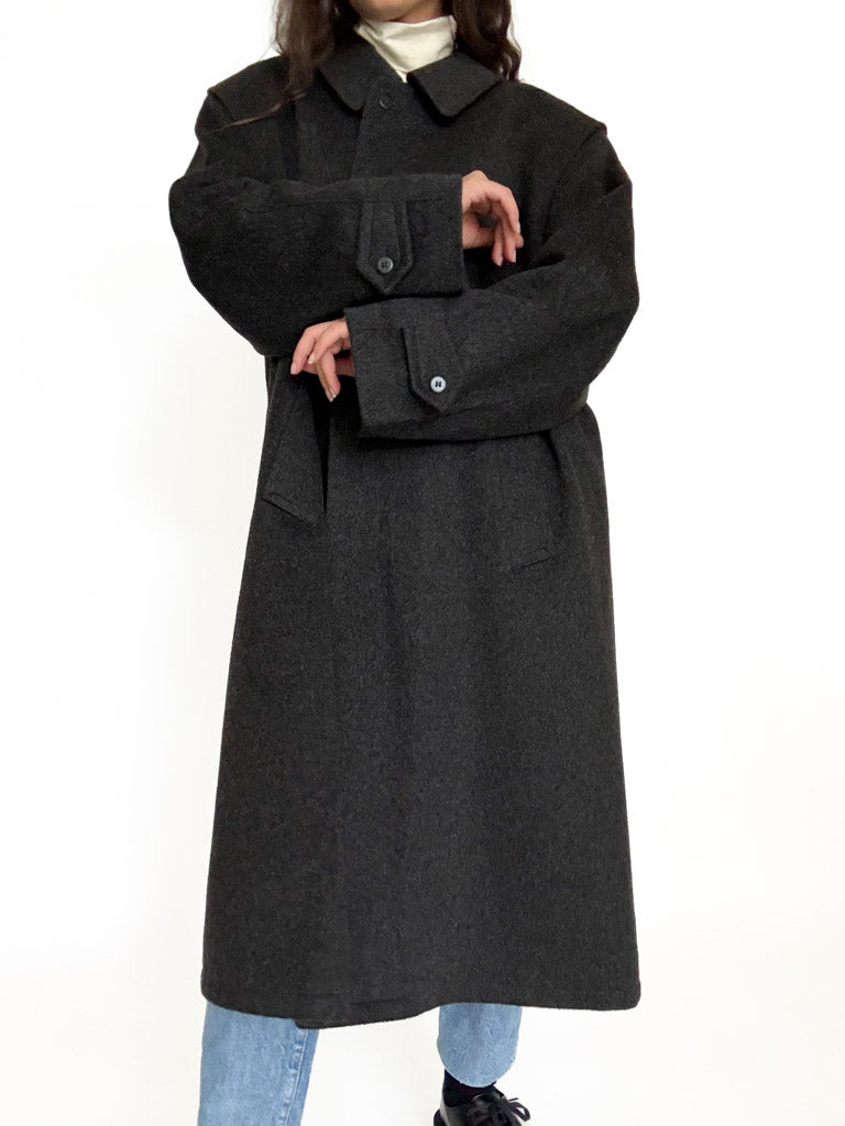 Vintage grey wool coat view 55