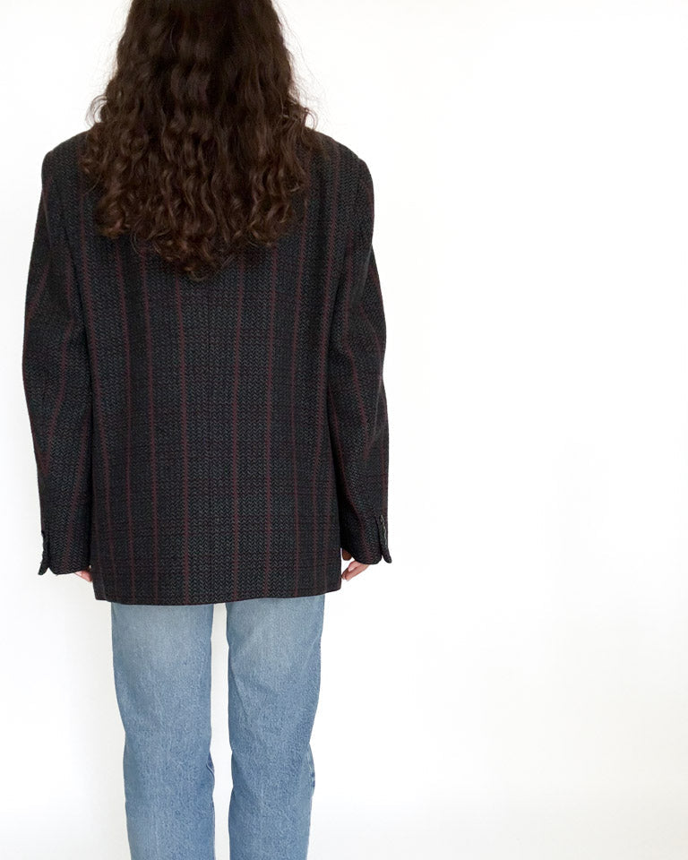 Vintage plaid wool blazer view 71