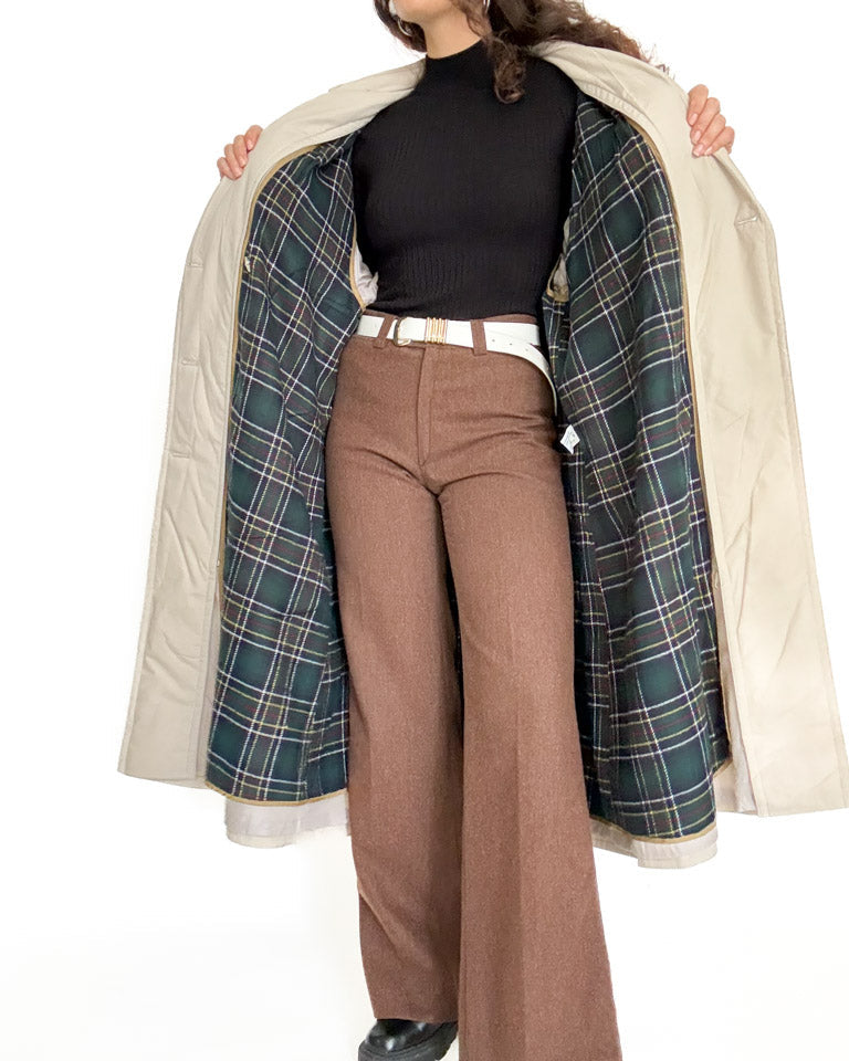 Vintage lined trench coat view 122