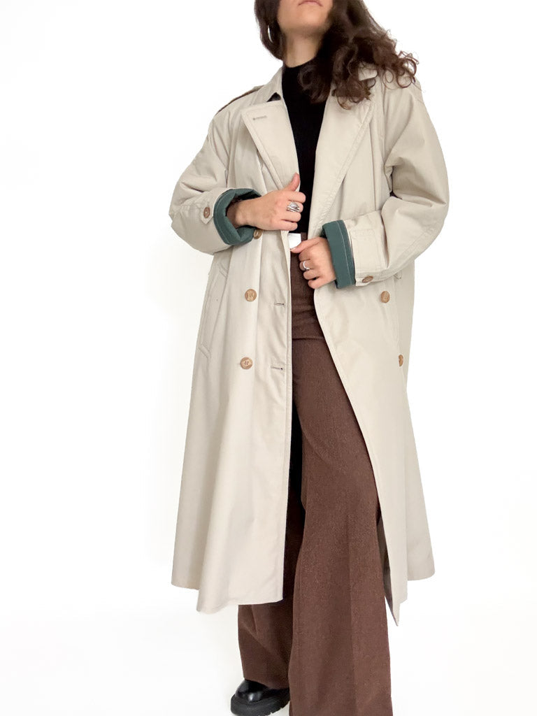 Vintage lined trench coat view 124
