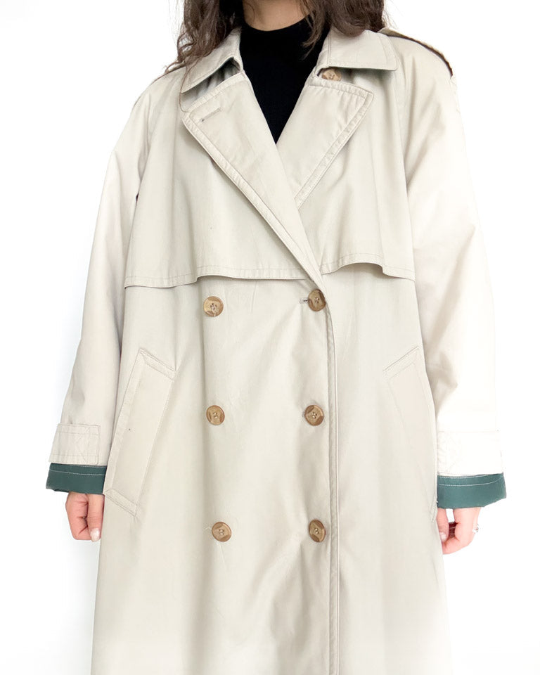 Vintage lined trench coat view 129