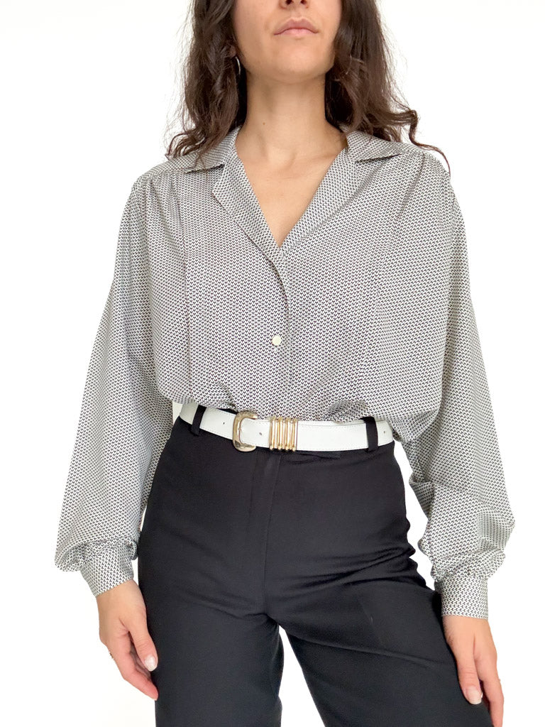 Front view styled tucked into jeans