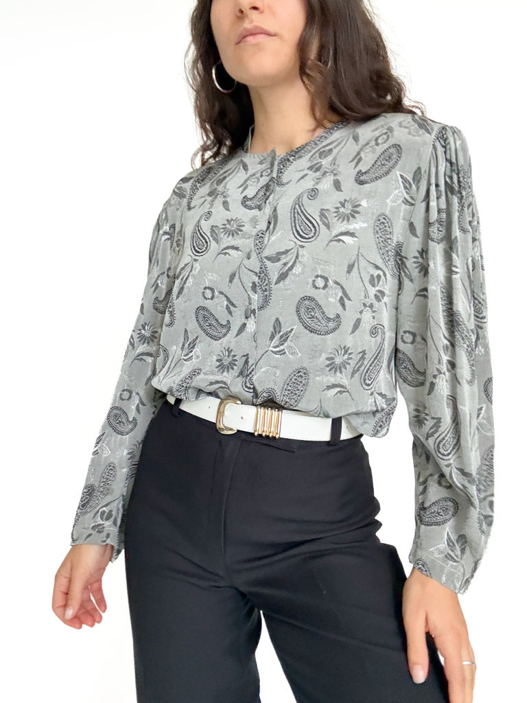 Front view styled tucked into jeans