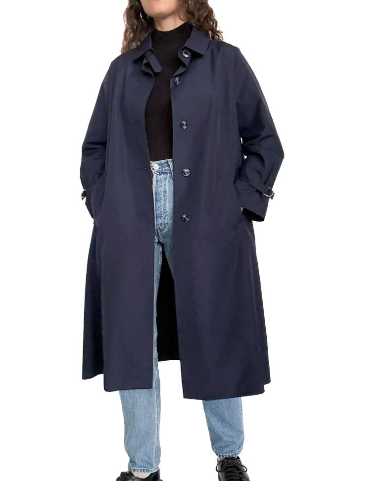 Vintage 80’s navy blue trench coat