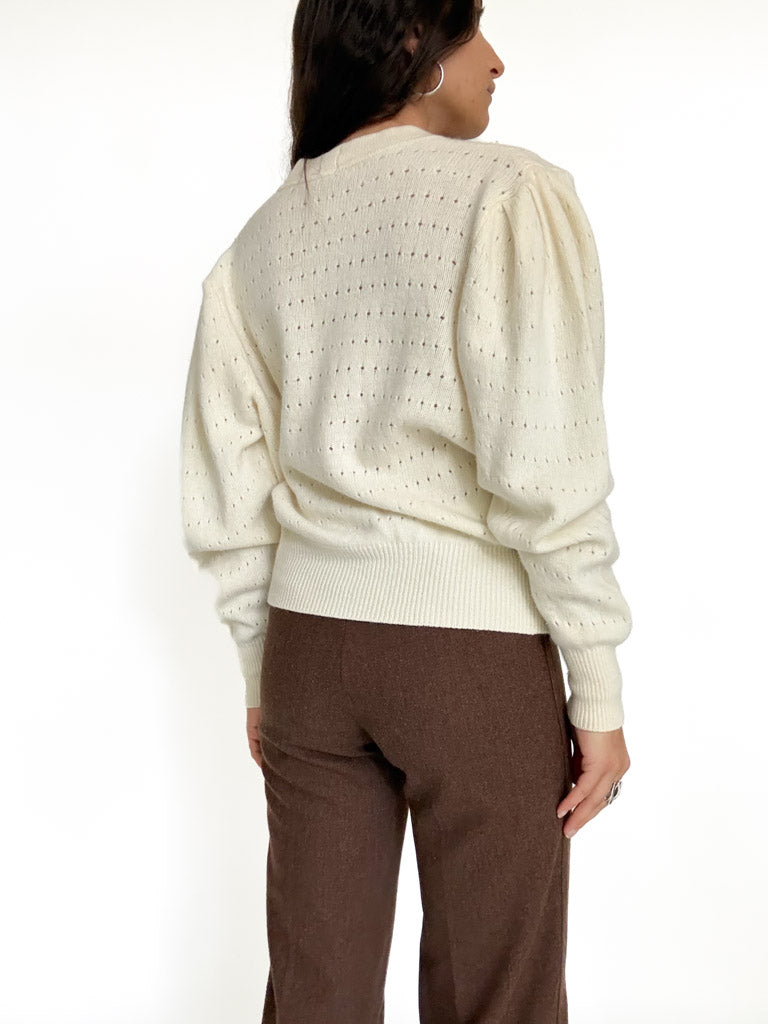 Vintage ivory cardigan view 136
