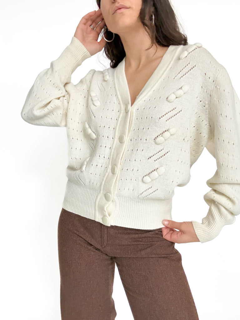 Vintage ivory cardigan view 138