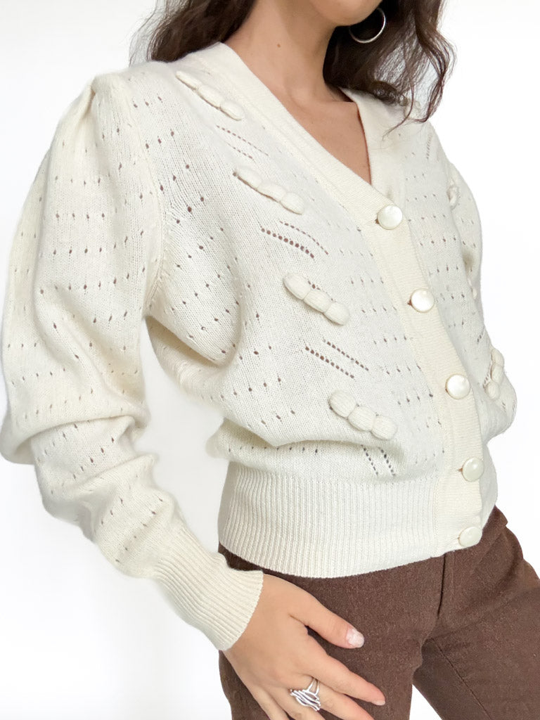 Vintage ivory cardigan view 139