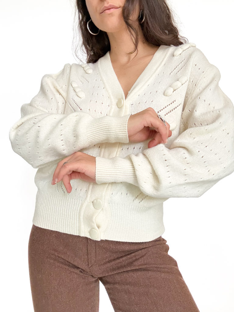 Vintage ivory cardigan view 141
