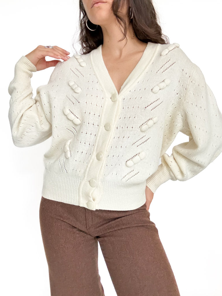 Vintage ivory cardigan view 142