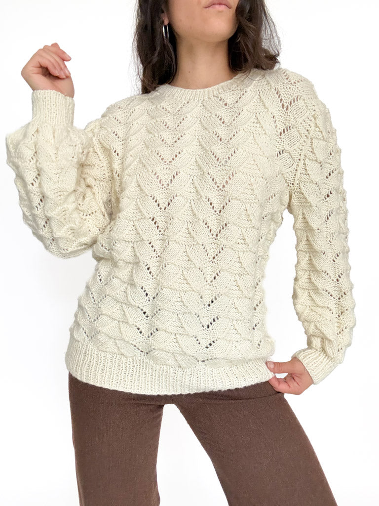 Vintage cable knit pullover view 171