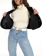 Vintage black suede vest view 202