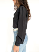 Vintage black polka dot shirt view 294