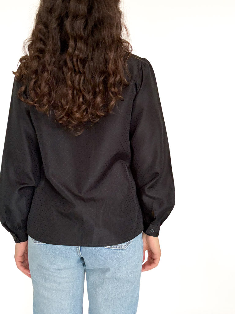 Vintage black polka dot shirt view 302