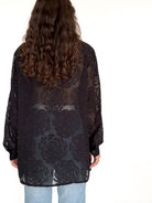 Vintage sheer rose blouse view 306