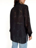 Vintage sheer rose blouse view 307
