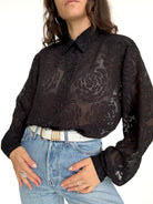 Vintage sheer rose blouse view 310