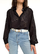 Vintage sheer rose blouse view 311