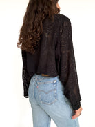 Vintage sheer rose blouse view 314