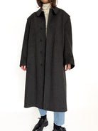 Vintage grey wool coat view 46