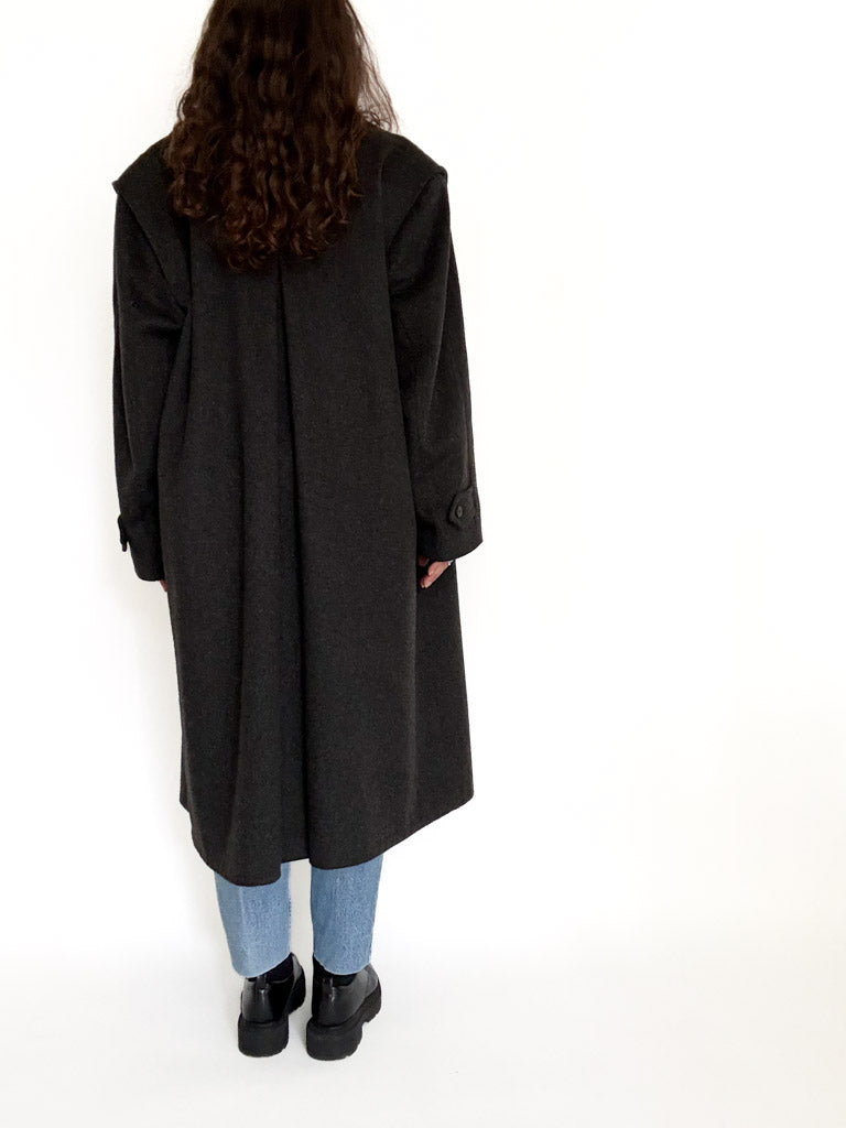 Vintage grey wool coat view 49