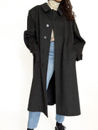 Vintage grey wool coat view 51
