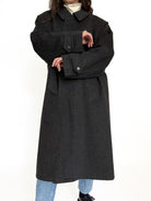 Vintage grey wool coat view 55