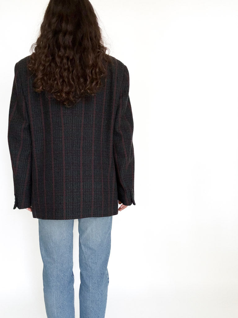 Vintage plaid wool blazer view 71