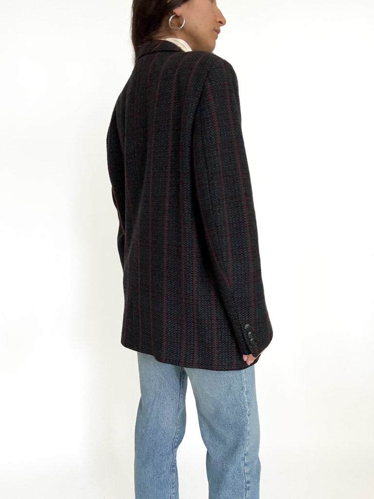 Vintage plaid wool blazer view 72