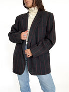 Vintage plaid wool blazer view 74