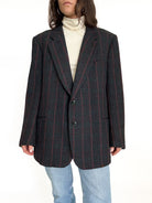 Vintage plaid wool blazer view 77