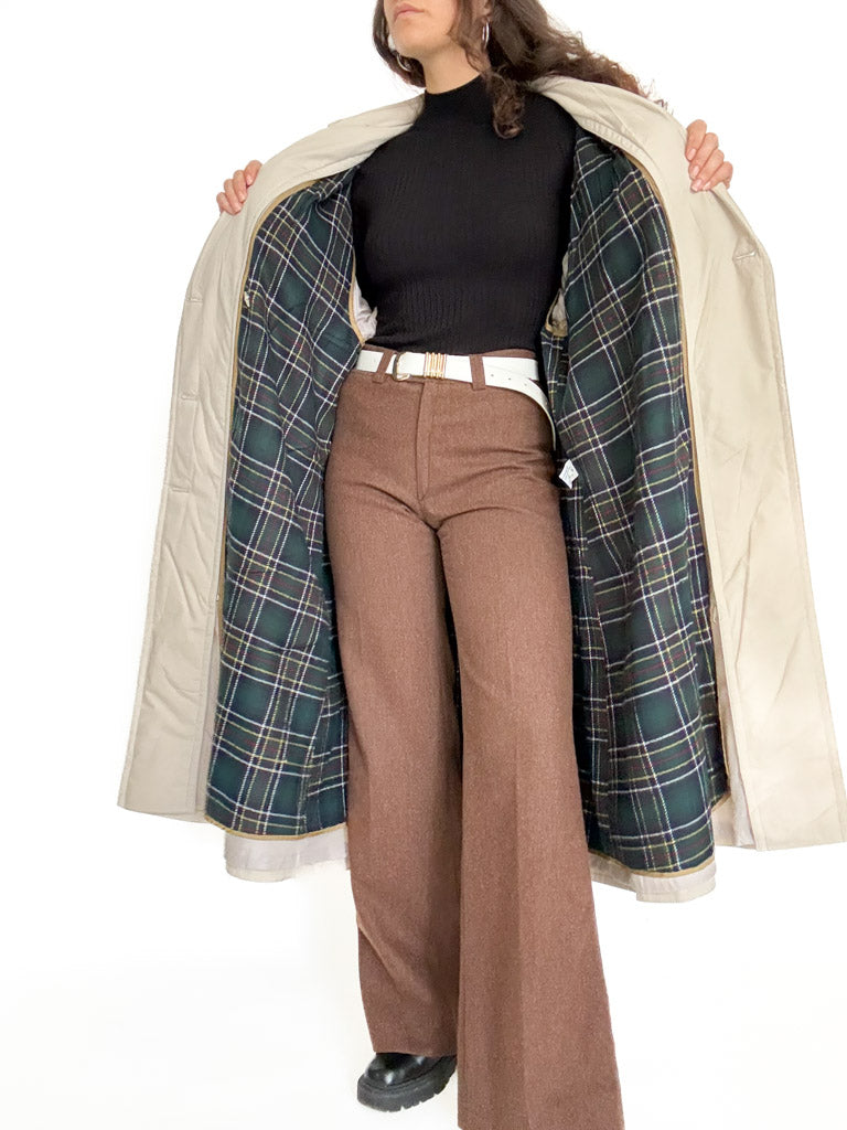 Vintage lined trench coat view 122