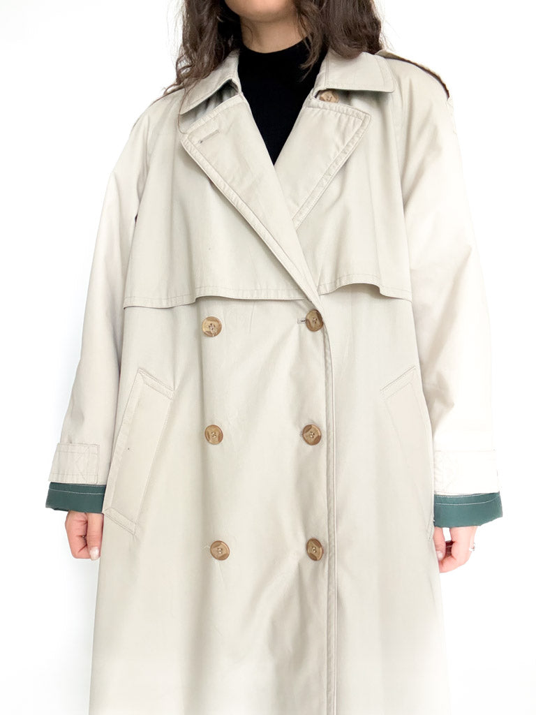 Vintage lined trench coat view 129
