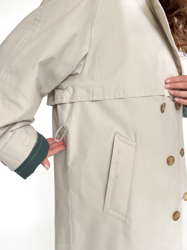 Vintage lined trench coat view 130