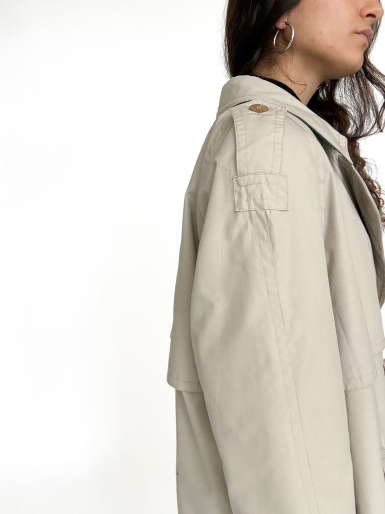 Vintage lined trench coat view 131