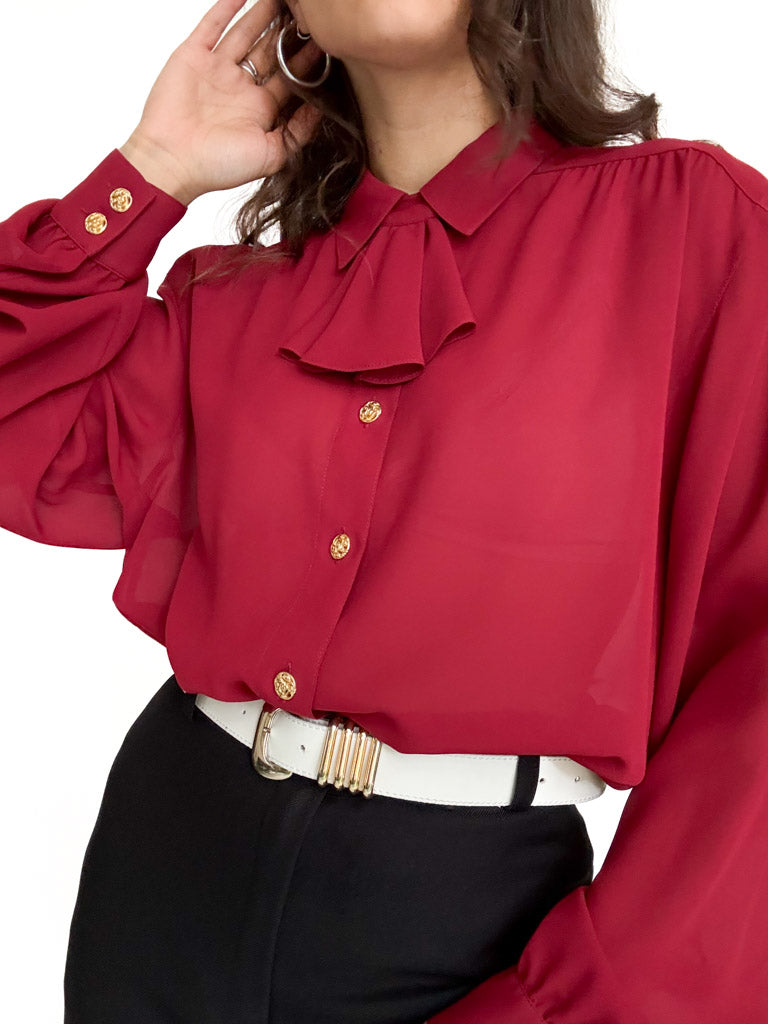 Front view styled tucked into jeans