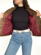 Vintage 80’s/90’s Olive Brown Suede Embroidered Jacket - detail 15