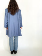 Vintage 80’s powder blue virgin wool oversize coat