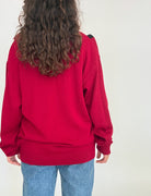 Vintage 80's burgundy graphic zip pullover – view 3