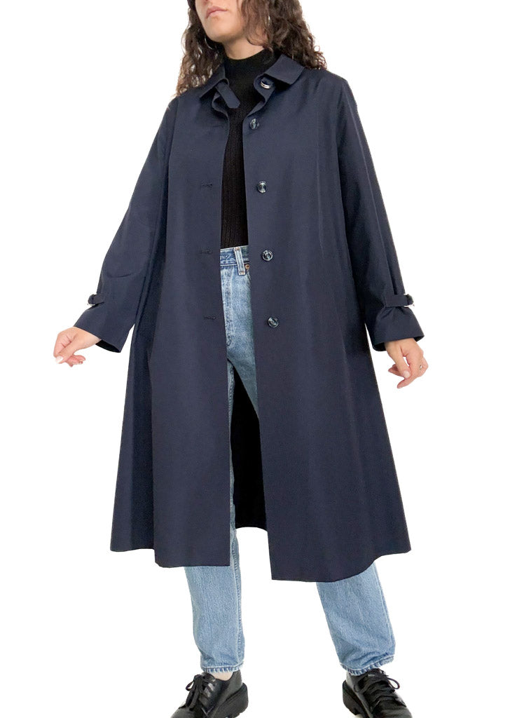 Vintage 80’s navy blue trench coat