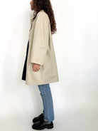 Vintage 90s reversible coat beige side