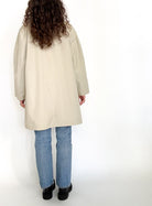 Vintage 90s reversible coat beige side