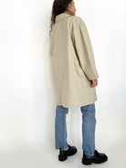 Vintage 90s reversible coat beige side