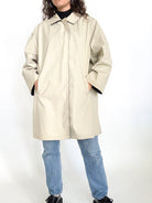 Vintage 90s reversible coat beige side