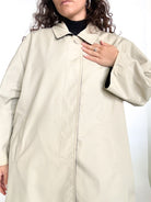 Vintage 90s reversible coat beige side