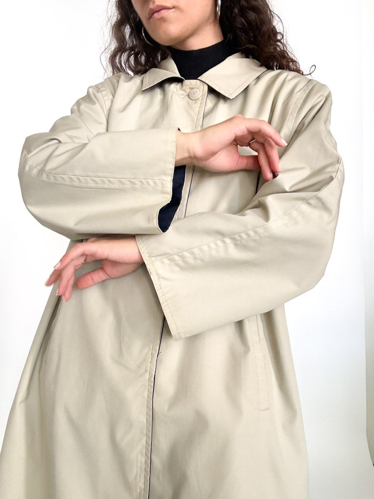 Vintage 90s reversible coat navy side