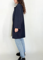 Vintage 90s reversible coat navy side